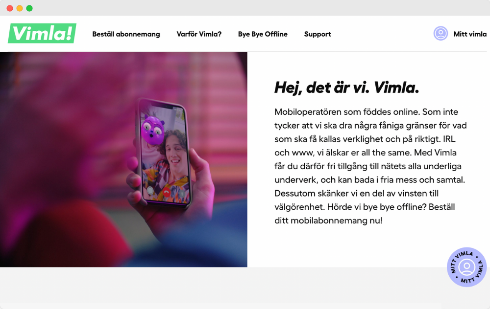 Vimla mobilabonnemang