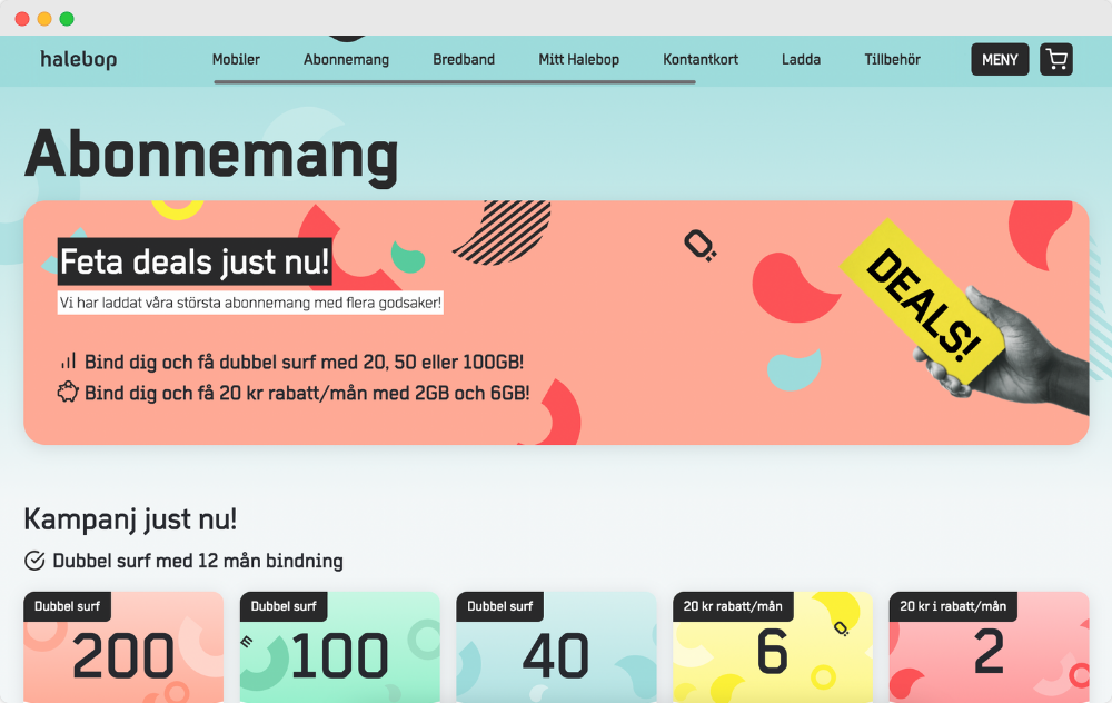 Halebop mobilabonnemang