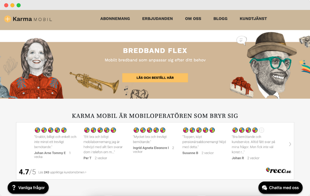 Karma Mobil mobilabonnemang