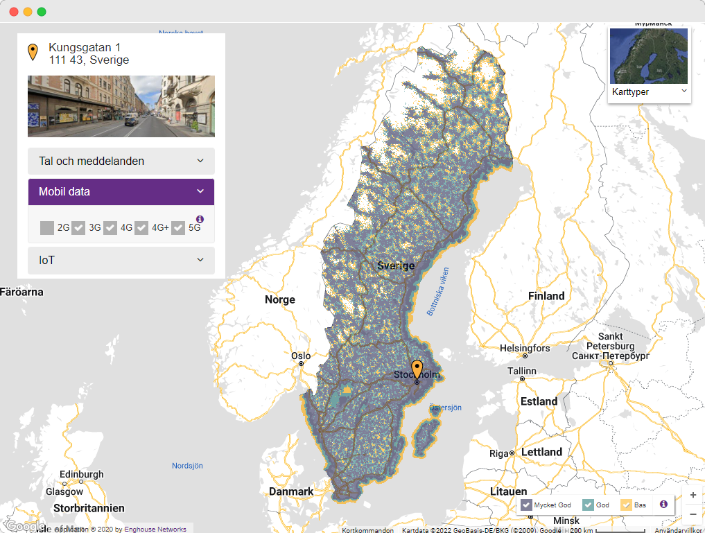 Telia täckningskarta